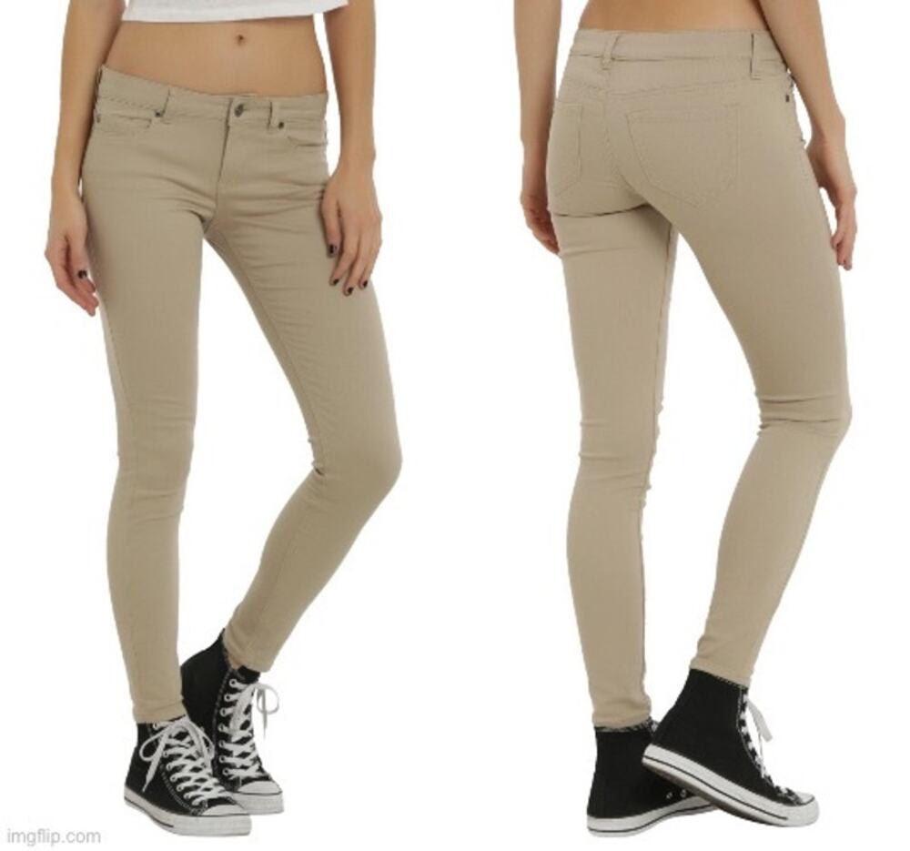 Blackheart Hot Topic NWT Women's Junior 7 Khaki Colored Skinny Jeans Stretch